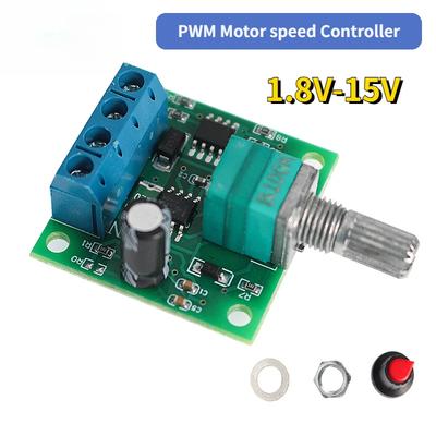 DC 1.8V 3V 5V 6V 12V 2A ШИМ Регулятор скорости двигателя Низковольтный переключатель управления скоростью двигателя Регулируемый модуль привода