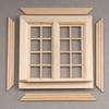 16 Grids Dollhouse Window Model Wooden Square Windows Model Miniature House Decor  For DIY Toys