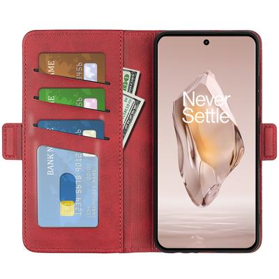 Чехол-кошелек из кожи с двойной магнитной застежкой для OnePlus 12R 5G/Ace 3 5G