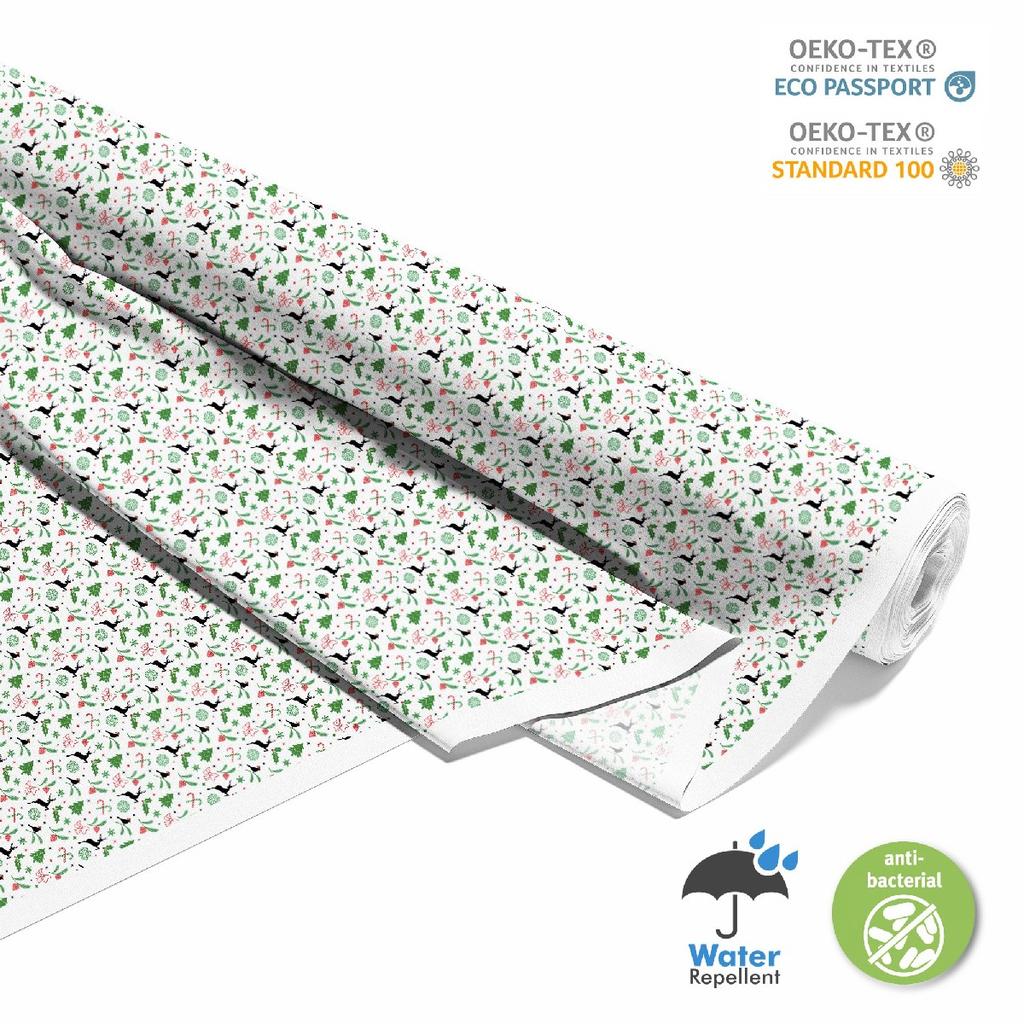 Outdoor Dekostoffe Oxford - Motiv Weihnachtsferien | Dx1874