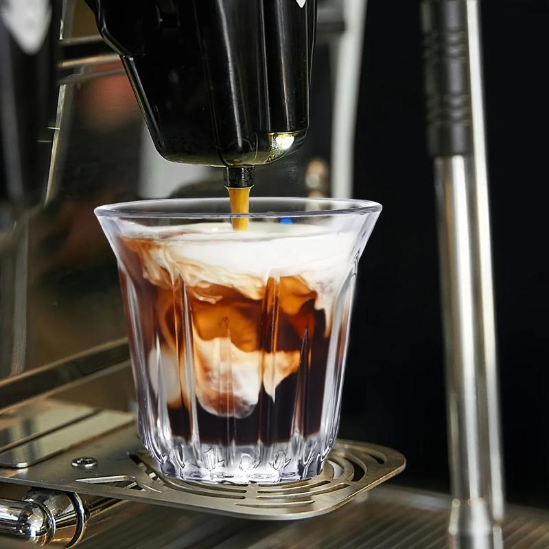 2Pcs Exquisite and Fashionable Espresso Cups Transparent Glass Cups for Coffee, and Espresso in Kitchens/offices/bars