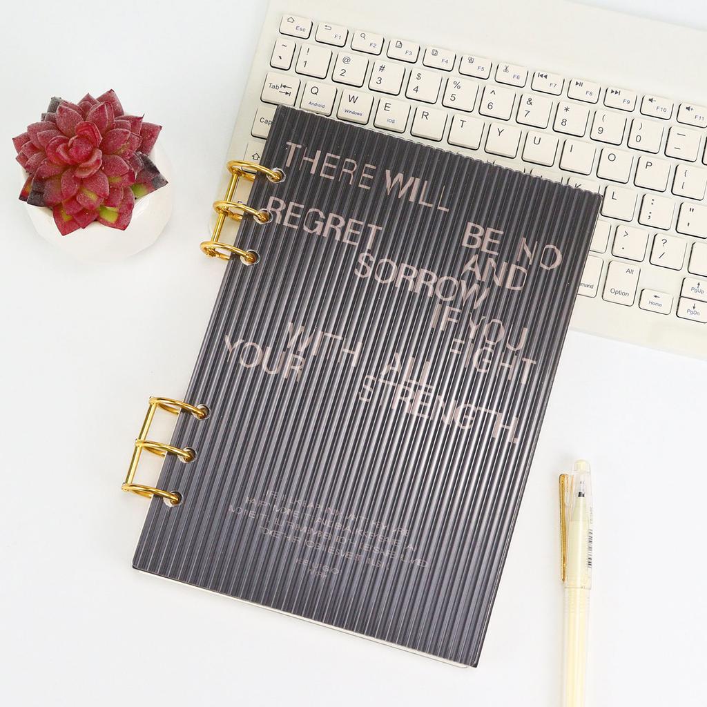 A5 A6 Морозный Толстая линия Акриловый Переплет на кольцах Обложка для DIY Книги для записей Журнала Планировщика Канцелярские товары для офиса