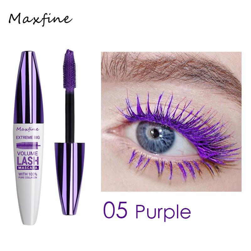 5D Silk Fibe Тушь для ресниц 5 цветов Наращивание ресниц Кисть для ресниц Водонепроницаемый косметический макияж