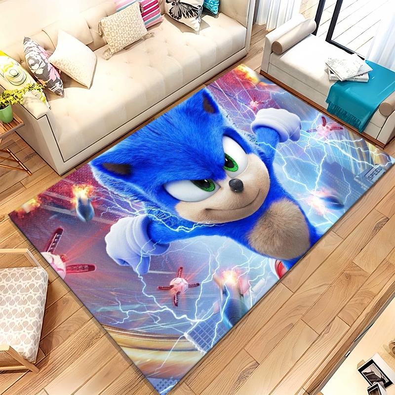 Ретро S-Sonic Мультяшные Игры Гостиная Нескользящий Ковер Мягкий Ковер для Спальни Детской Игровой Комнаты Дивана, Домашний Декор Придверный Коврик Подарок