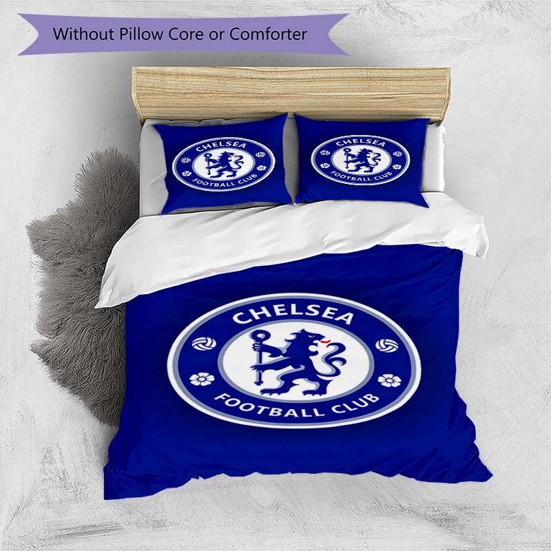3pcs Football Team (35) Design Cover Set - HD Printed Bedding with 1 Cover and 2 Pillowcases - Perfect for Home and Dorm Decor