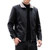 Fleece Leather Jacket Men'S New Trend Locomotive Clothing Autumn And Winter Thickened Warm Tooling Leather Jacket