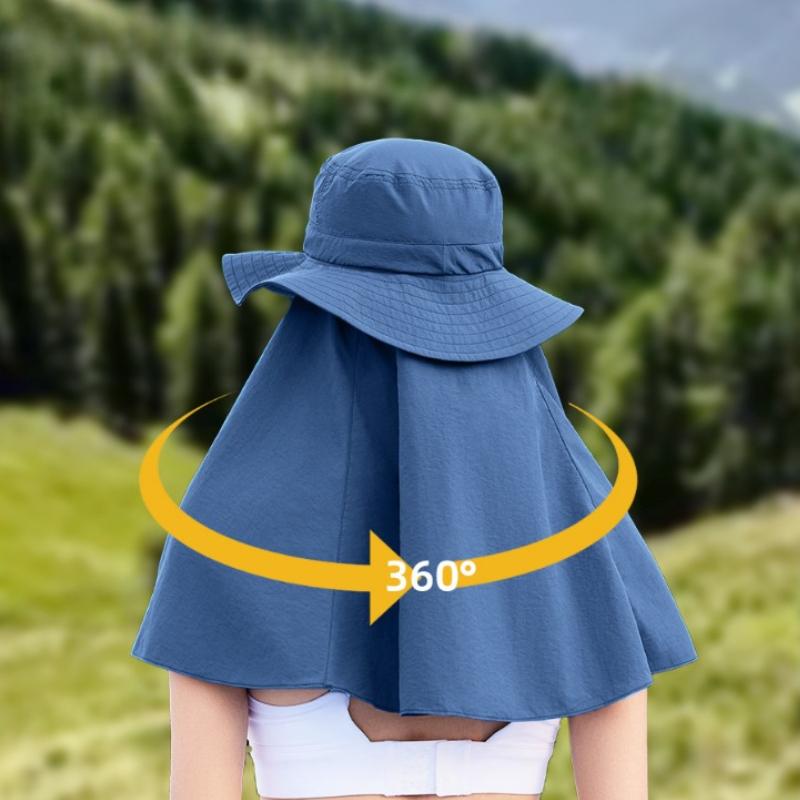 Летние шляпы для женщин, шляпа от солнца с шейным платком, солнцезащитный козырек, шляпа-ведро для езды на велосипеде, пешего туризма, солнцезащитный кепка с защитой от ультрафиолета, кепка для рыбалки, новинка