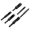 Punching Tool Hollow Hole Punches 1/4\'\'(6.35mm) Hex 6pcs/set 71mm Black Carbon Steel Leather Craft Tool Brandnew