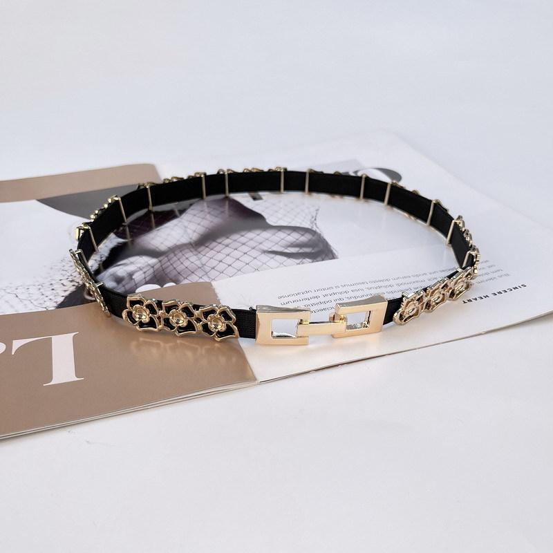 Тонкий пояс, облегающий талию, для женской моды, простое и универсальное украшение с аксессуарами для платья, юбка, лето, эластичный эластичный пояс, пояс-кушак