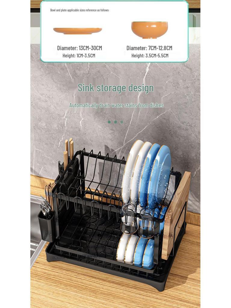 Multifunctional Kitchen Dish and Utensil Drying Rack