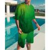 Summer Color Vortex 3D Print T-Shirts Shorts Sets Men's Tracksuits Oversized Short Sleeve T Shirt Pants Set Man Suits Clothing