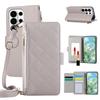 Crossbody Long Lanyard Flip Cards Solt Wallet Leather Bag Case for Samsung S26 Ultra S25 S24 S23 S22 A27 A17 A37 A57 Stand Cover