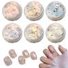 Части ногтей Aurora Powder Gel Nails Гелевые ногти Glitter Lame Container Морские ракушки Fantastic and Sweet Nails Голограммные ногти Glitter Deco Parts (Шесть цветов)