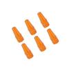 BULLSPANN 6 Pieces French Type Valve Aluminum Alloy Bicycle Tire Valve Stem Orange Color Caps, Caps,