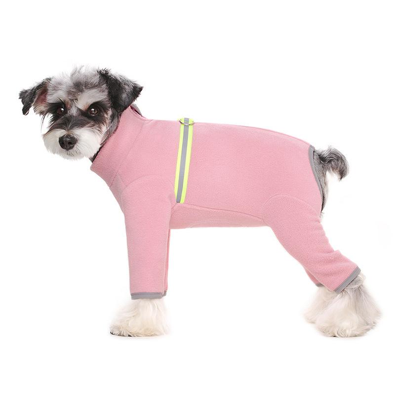 Thick Fleece Dog Clothes for Small Dogs & Puppies, Warm Long Sleeve 4-Leg Winter Coat for Teddy Poodle