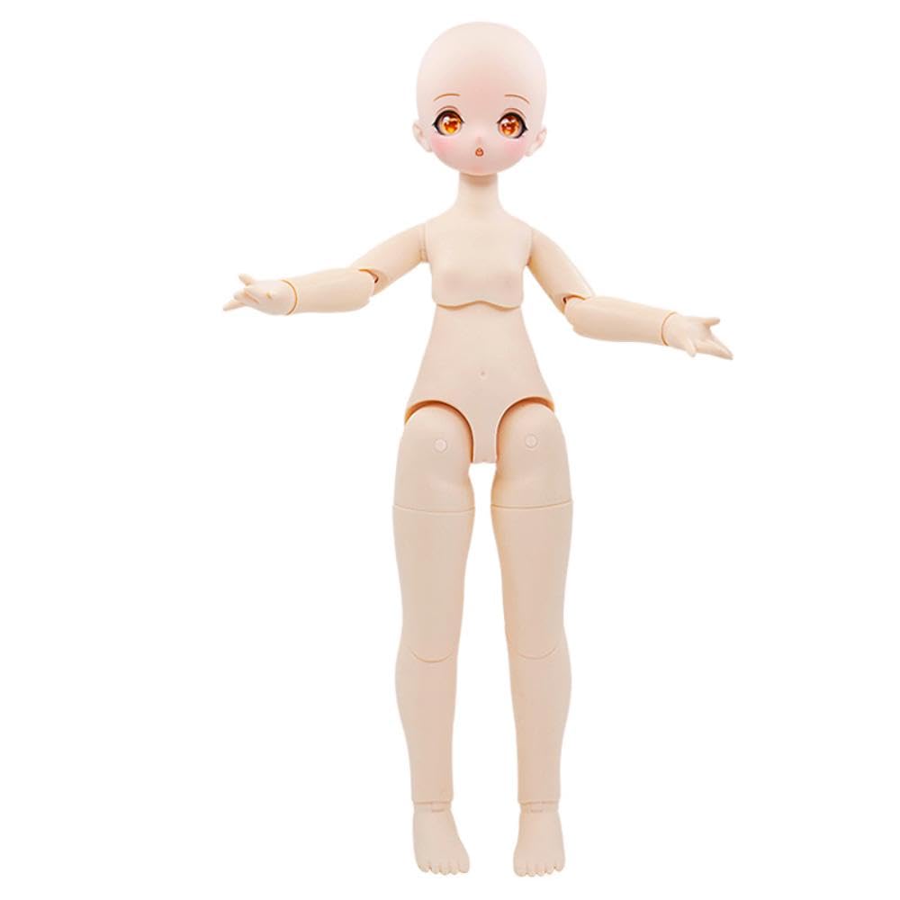 ICY Fortune Days Кукла BJD Масштаба 1/4 - Тело куклы + Голова + Глаза - Девочка из мягкого винила - Для практики кастомизации, DIY-детали, Изготовление кукол (белый 01)