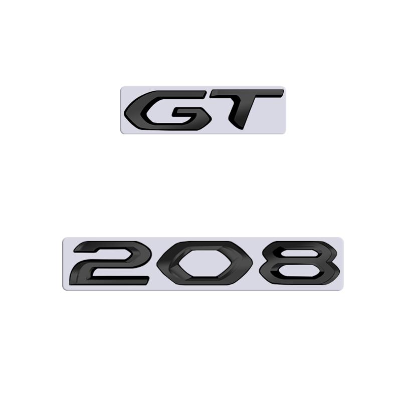 For Peugeot 208 GT Car 3D Metal Letters Logo Badge EGVX3 Decals Sticker Car Auto Rear Trunk Alphabet Emblem Styling Stickers R7T