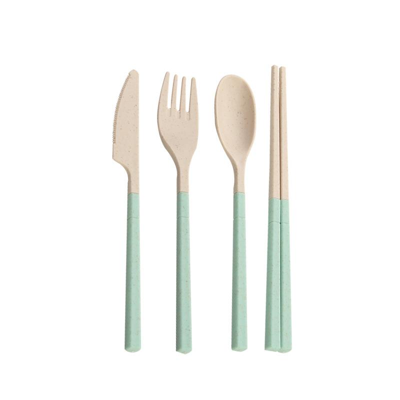 Портативный складной набор столовых приборов для использования на открытом воздухе Нож Вилка Ложка и Палочки для еды