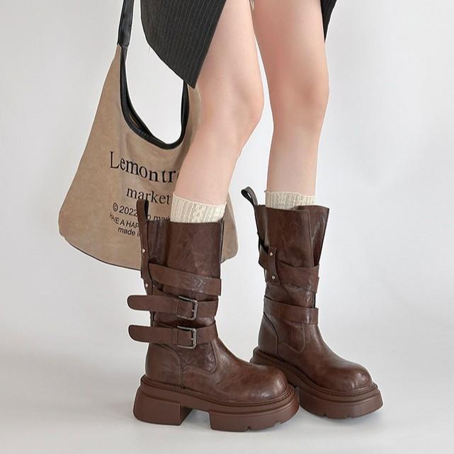 Ретро универсальные кожаные ботильоны на высоком каблуке, текстура, ботинки Мартин на толстой подошве, женские осенне-зимние ботильоны в британском стиле на небольшом толстом каблуке, модные ботильоны