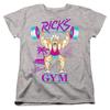 Rick And Morty Ricks Gym Womens T Shirt Athletic Heather Officially Licensed
