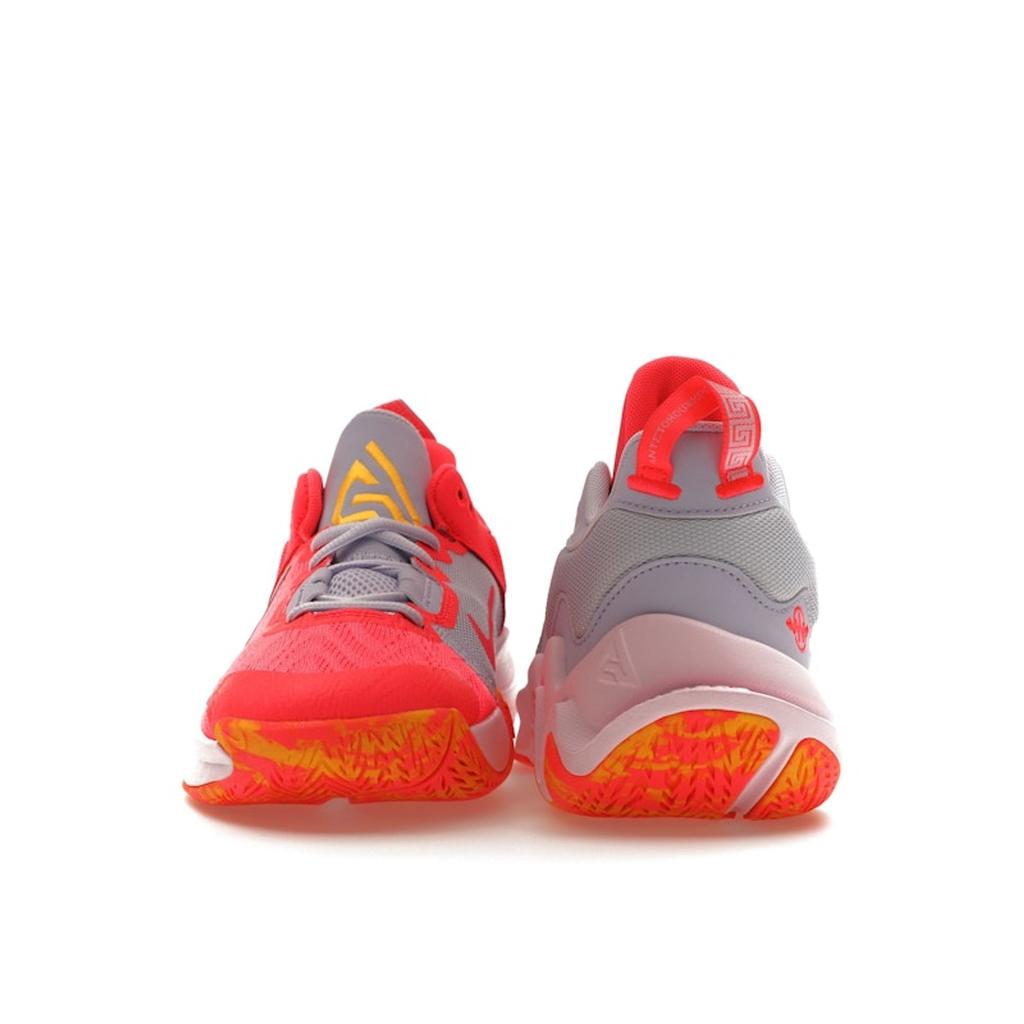 Nike Giannis Immortality 2 GS Hot Punch Mismatched Kids Sneakers Multi-Color Pink-Foam Laser-Orange DQ1943-600