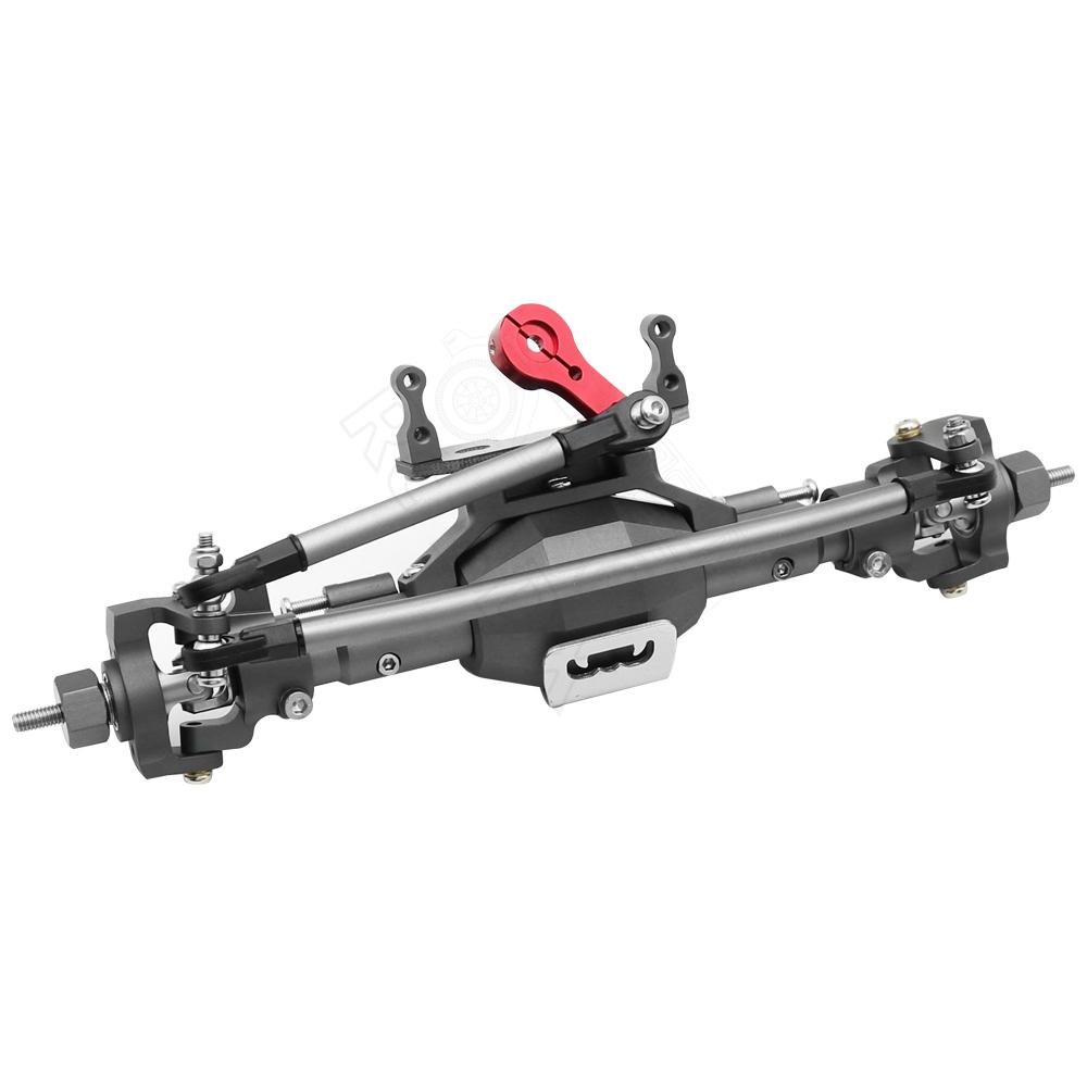 Полный передний и задний мост из алюминиевого сплава в форме ромба с ЧПУ для 1/10 RC краулера Axial SCX10 II 90046 90047