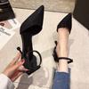 Commuter Versatile Pointed Bag Heel Sandals Women's 2025 Spring New Korean Edition Fashion High Heels Casual Women's Sandals