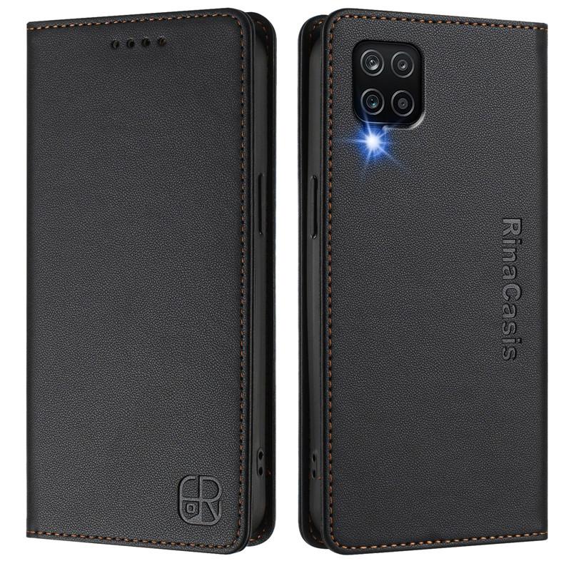 Роскошный антивор бумажник флип-чехол для телефона Samsung Galaxy A32 A12 A42 A52 A72 A02 S A22 5G кожаный чехол однотонный Coque