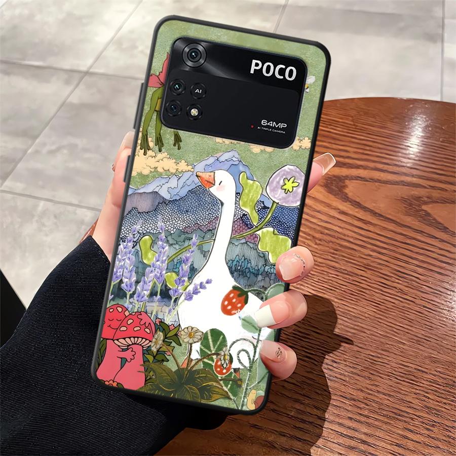 Мультяшная Утка Кошка Чехол для Телефона для Xiaomi Poco F8 X3 X4 X5 X7 Pro C61 F1 M5 C71 M3 M4 M7 C75 C50 F3