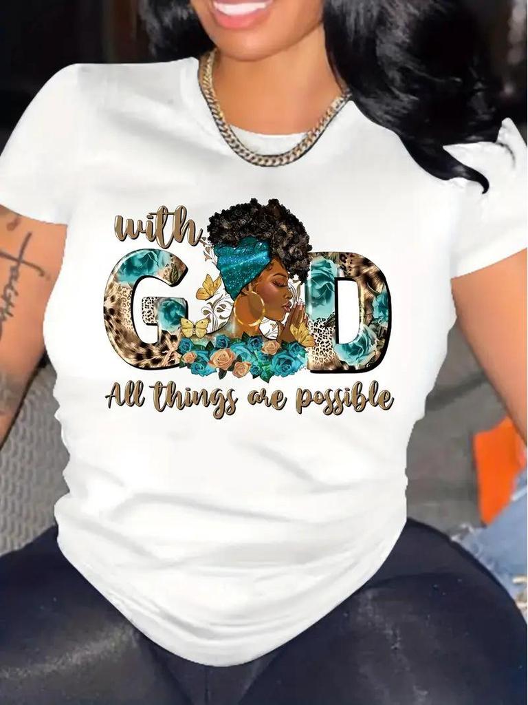 Женский рождественский топ с коротким рукавом и круглым вырезом