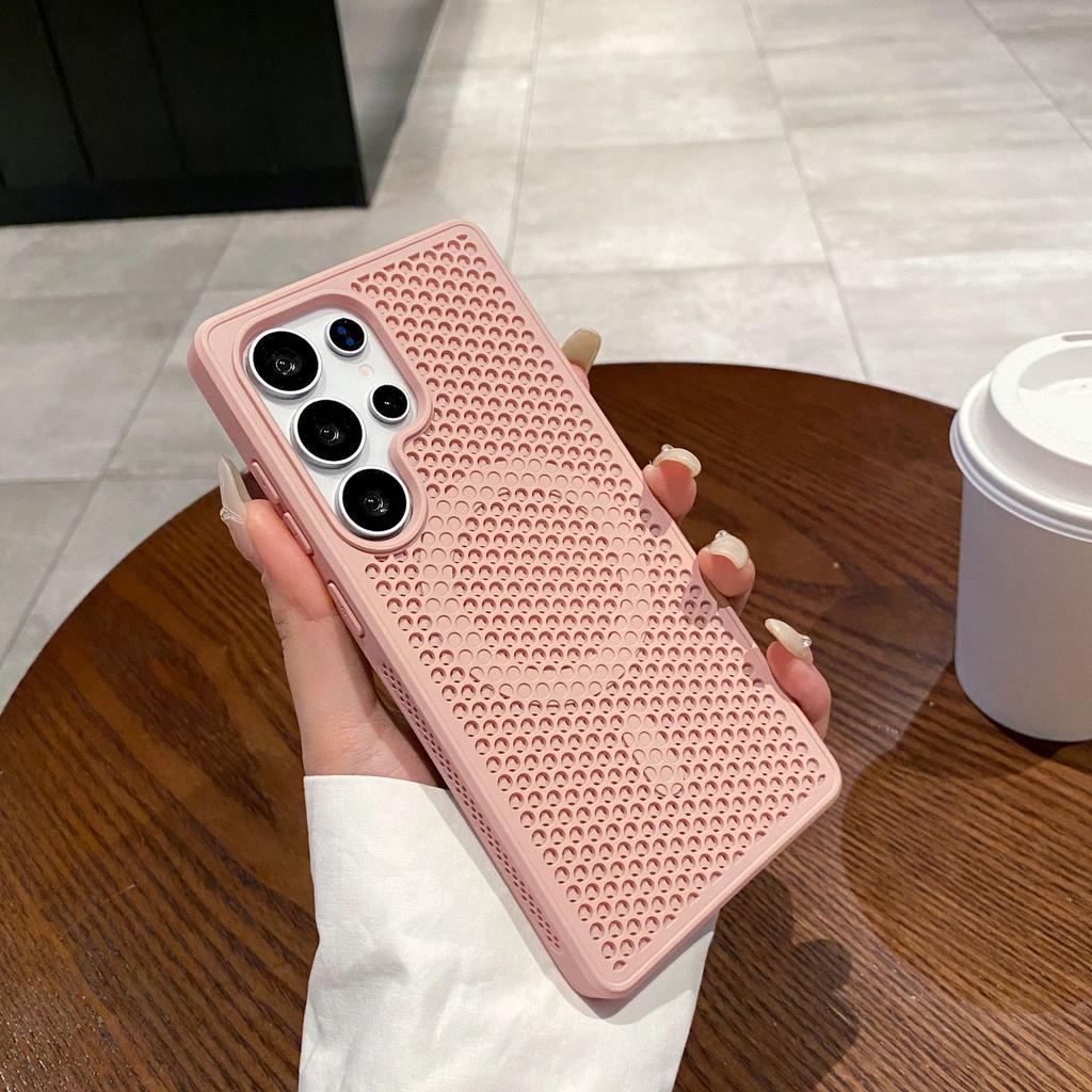 Охлаждающая сетка в виде пчелиных сот, подходит для Samsung S25 Ultra, чувствительный к коже магнитный чехол для телефона S24 Ultra, противоударный защитный чехол