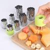 8pcs/Set Stainless Steel Puzzle Fruit Vegetable Cutter Kitchen Tools Mold Flower Shape Cookie Fondant Pastry Mold Accessories