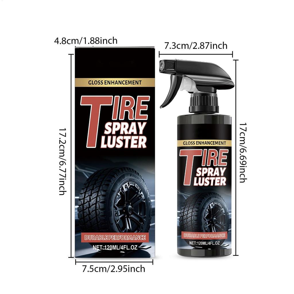 Tire Dressing Spray 120ml Rim Restorer Agent Tire Detailing Spray For RV Urban Offroad Home Car Vehicle Automotive Outdoor