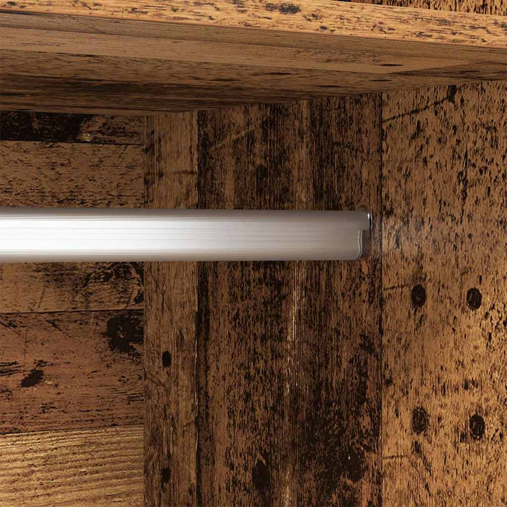 Wardrobe with Shelf Reclaimed Wood Look 50 x 50 x 200 cm Engineered Wood