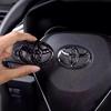 Car Steering Wheel Center Logo Styling Emblem Badge 6.5x4.5cm Sticker for Toyota Corolla Camry RAV4 Yaris Vios Hilux Prius CHR
