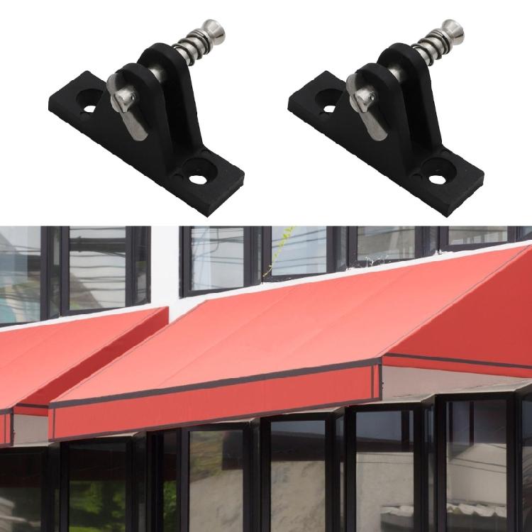 Quick Release Bimini Top Deck Hinge Black Nylon Mounting Base with Screws for Boat Awning and Shade Top Service Work