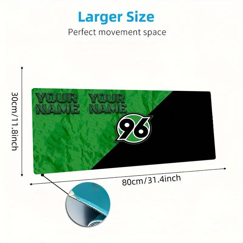 Hannover 96 Custom Name Large Size Mouse Pad Large Gaming Table Cushion Non-slip Laptop Tablet Big Mousepad XXL Mat Mini PC Playmat With Lock edge