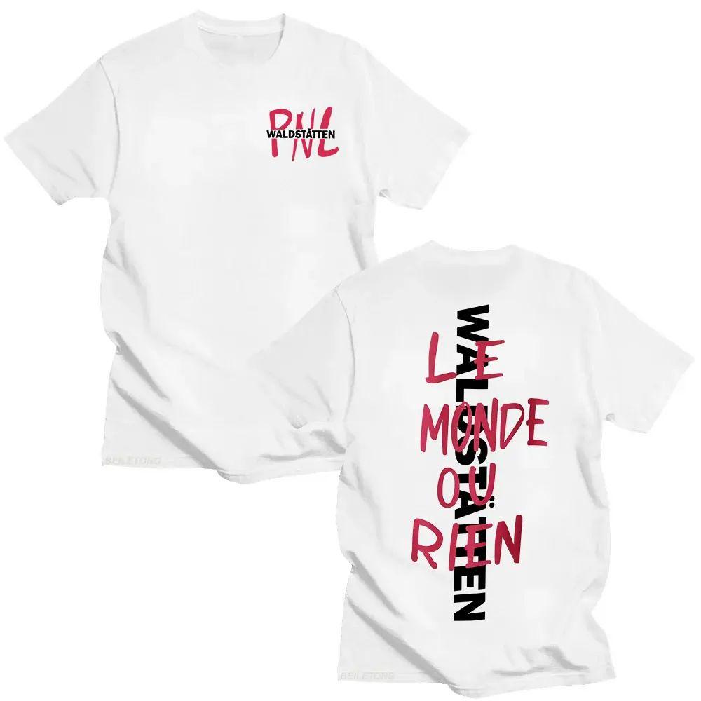 Хип-хоп Футболка с коротким рукавом Рэпер PNL Que La Famille Le Monde Chico Альбом Футболка Мужская Женская Модная Хлопковая Повседневная Футболка Топ