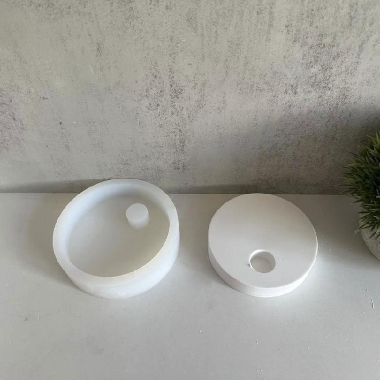 Силиконовая форма Гипсовая форма для подсвечника Круглая форма Подставка для свечи Форма для украшений