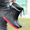 Waterproof Shoes Men's and Women's Rain Shoes Fashion Short Tube Thickened Warm Rubber Shoes Work Non-slip Fishing Kitchen Rain Boots
