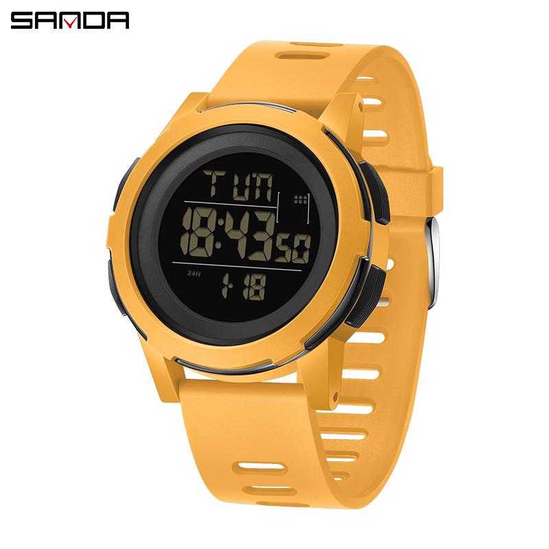 Sanda Электронные Модные Спортивные Часы: Многофункциональный, Стильный, Унисекс, Однодисплейный