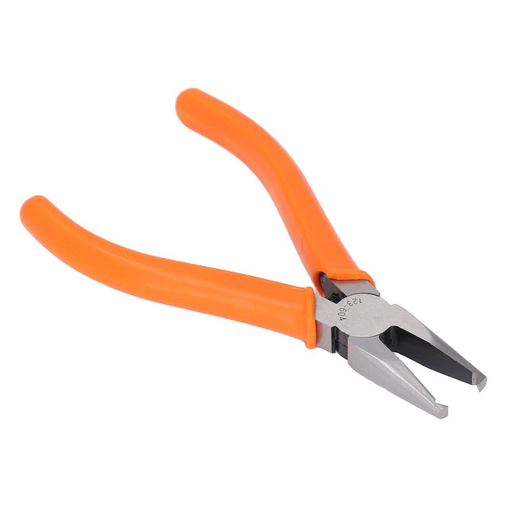 Плоскогубцы с поперечным торцом, плоские губки 4 мм CRV, прямоугольные, с пружинной нескользящей рукояткой для металла