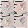 Sweet Butterfly Keychain Resin Ribbon Bow Keyring Lovely Jelly Butterfly Pendant  Couple