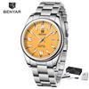 BENYAR 5185 FashionMen's Fully Automatic Mechanical Watch Calendar Stainless Steel 100M Waterproof Watches for Man Reloj Hombre