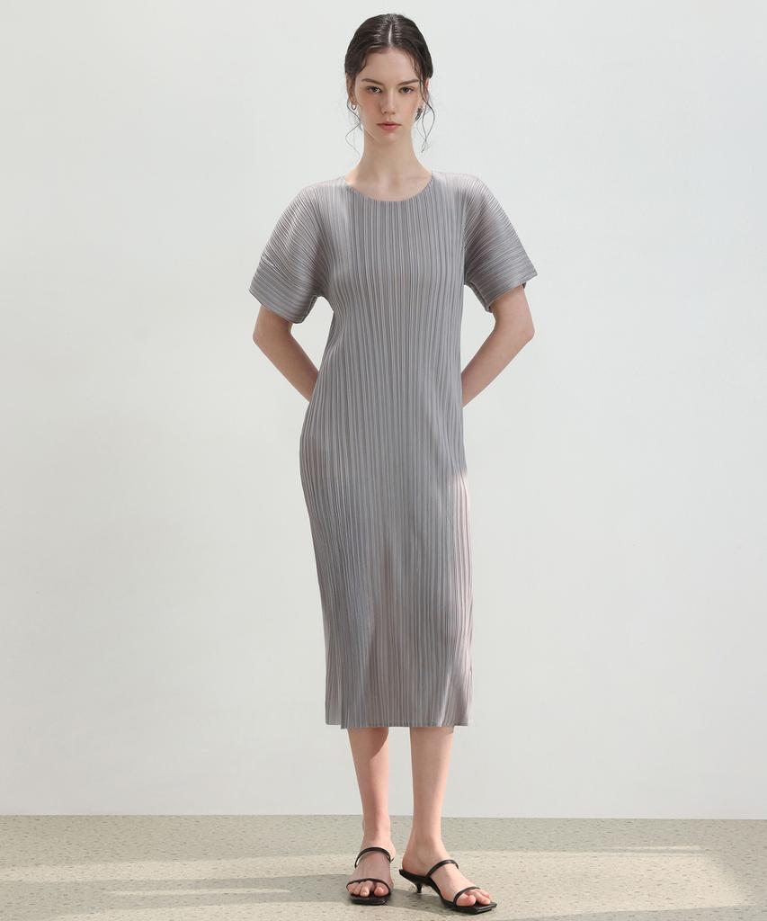 Плиссированное платье с коротким рукавом PLEATSMOOD Mira