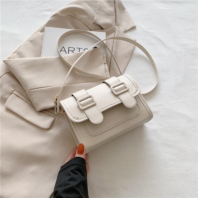Trendy Street Style Pu Shoulder Bag For Women Fashionable Retro Small Square Bag 2023 Summer Edition