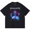 Хлопковая футболка плотностью 230 г/м² 100% Хлопок Heavy Metal Футболка с принтом рок-группы Популярная музыка Унисекс Тяжелая хлопковая футболка