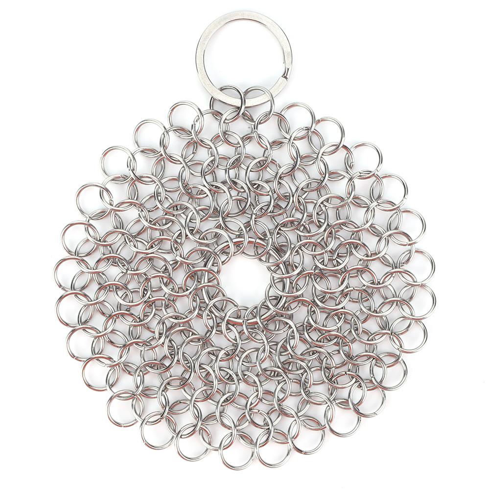 Iron Cleaner with Hanging Ring Pot Pans Cleaning Scrubber Stainless Steel Cookware Rust Remover Scraper for Iron Pans