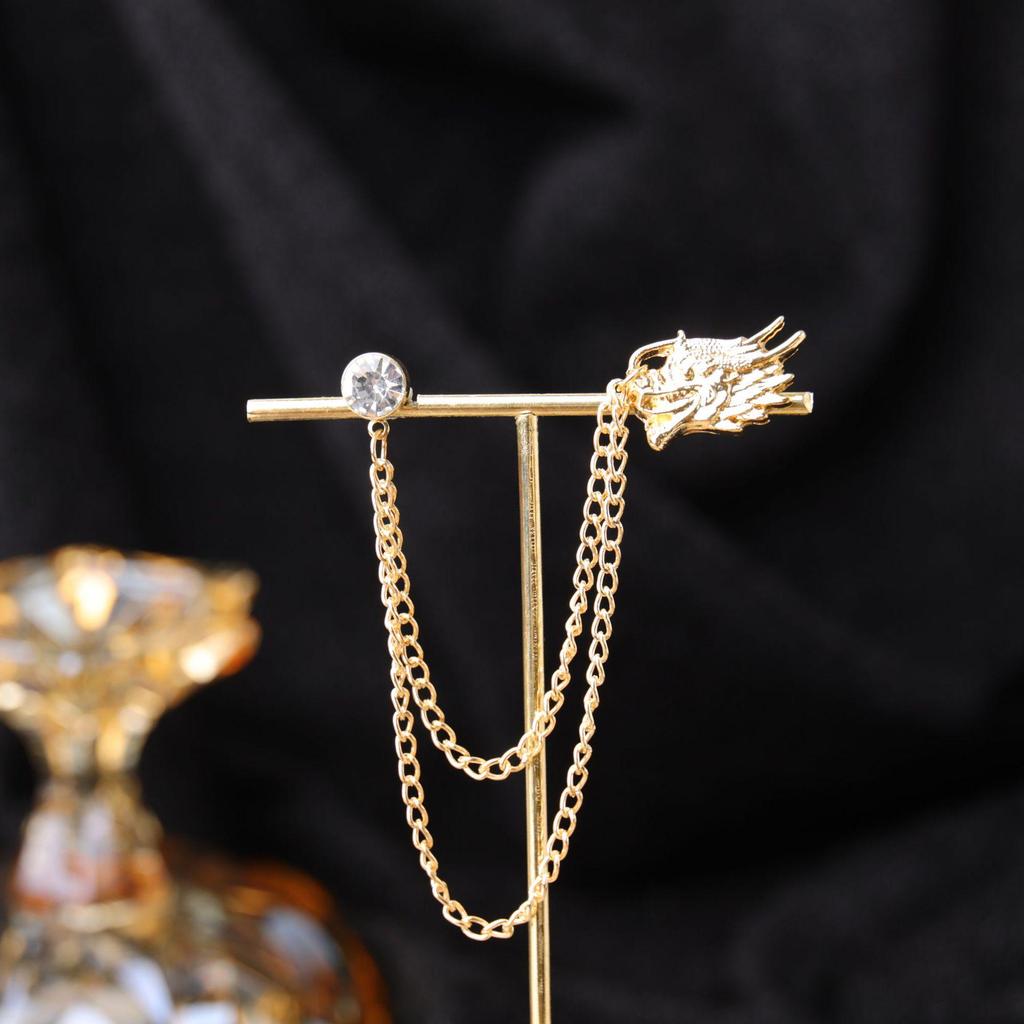 Baroque Rhinestone Pearl Corsage Necklace Brooch - Retro British Court Suit Accessory