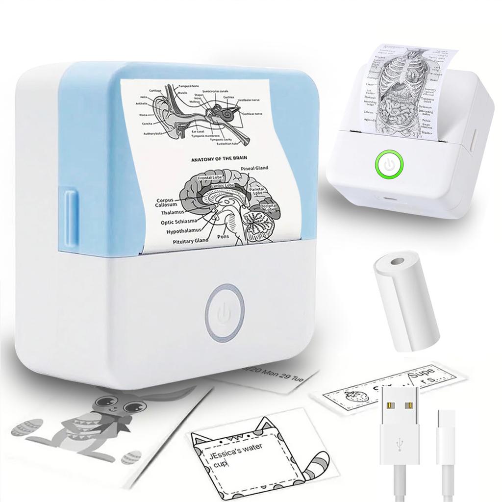 Mini HD Portable Label Thermal Printer Endurance Bluetooth Printer for Student Error Title Wrong Pocket Inkless Printing